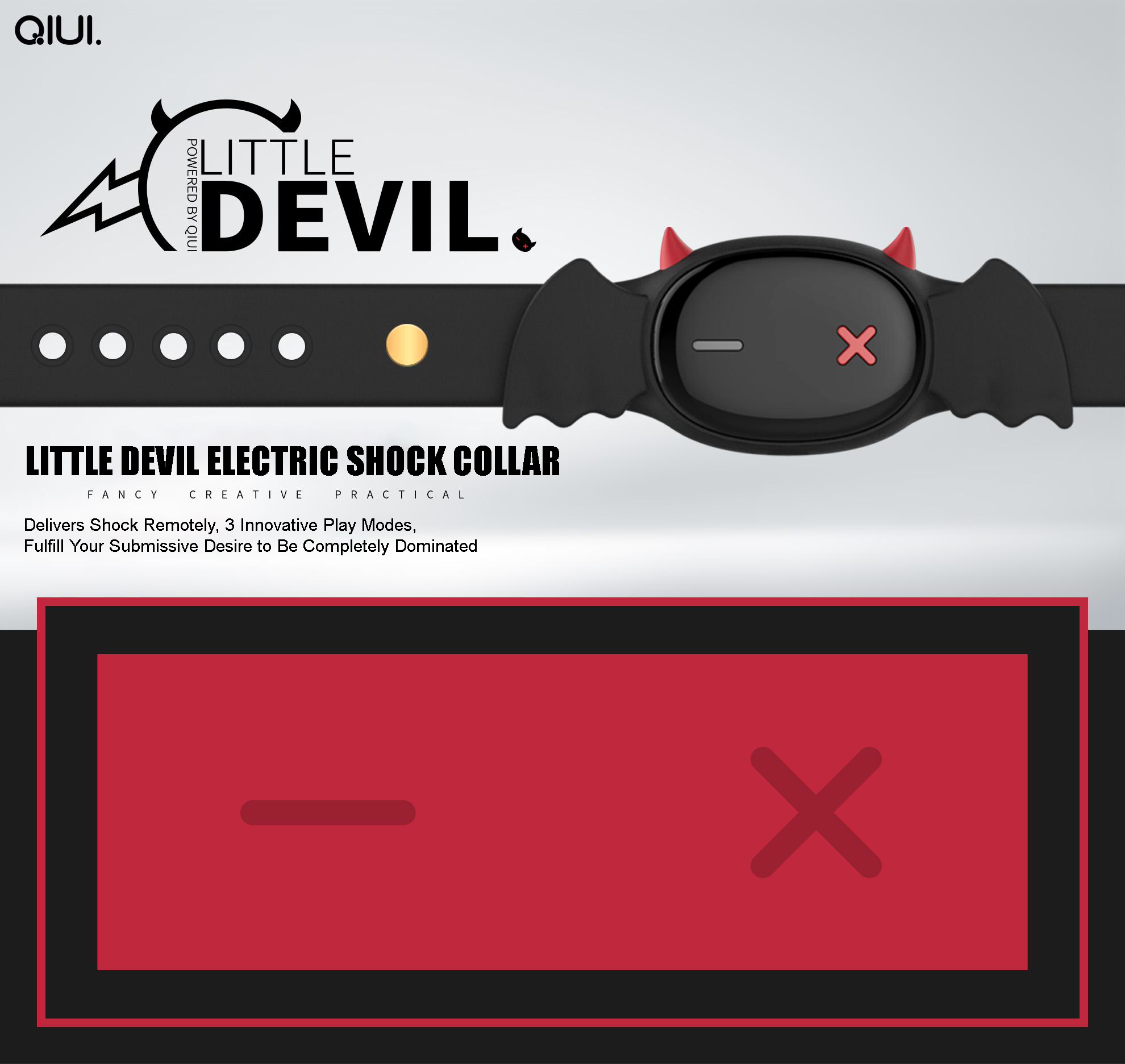 QIUI Little Devil APP Control Innovative Electric Shock Bondage Collar