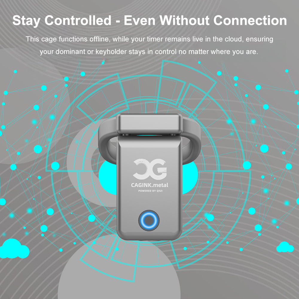LOCKINK QIUI CAGINK Metal AI-Controlled Smart Chastity Cage Device for