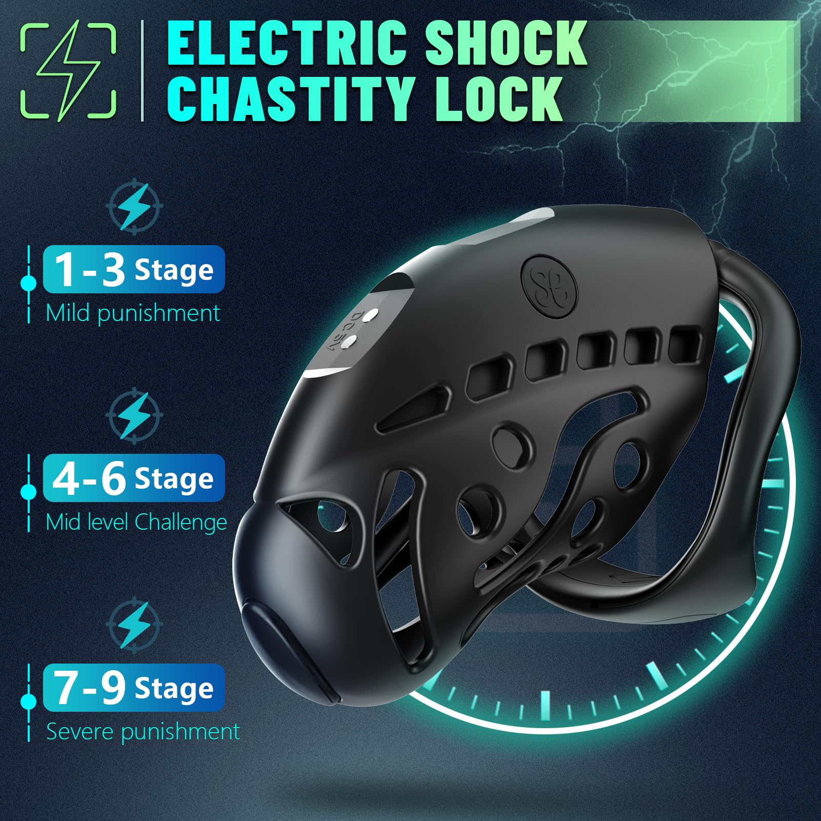 Shell Shock Remote Control Sevanda Nautilus Estim Electric Shock Remote Control Chastity Cage ...