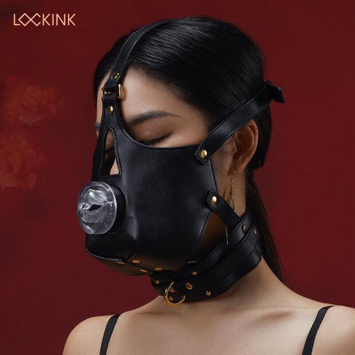 LOCKINK Blowjob Head Harness Muzzle for Puppy Play - Delightor