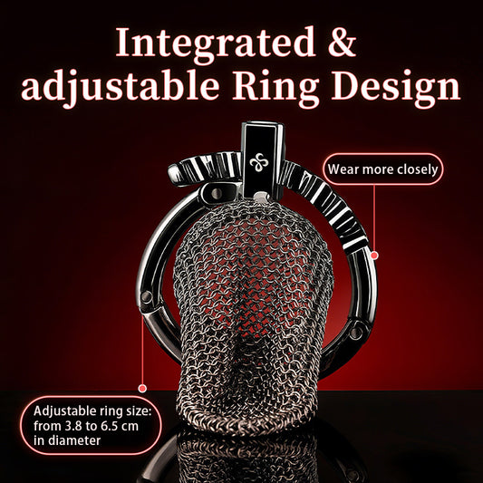 LOCKINK 316 Stainless Steel Hauberk Chastity Cage – Breathable Mesh Design