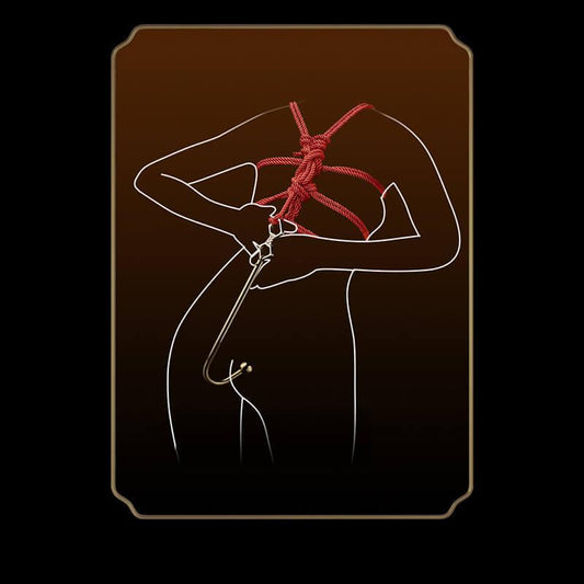 Lockink Adjustable Gold Anal Hook With Collar Connector Lockinks