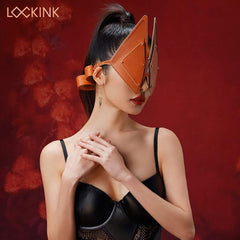Lockink Vixen Comfort Soft Leather and Adjustable Straps Blindfold Lockinks