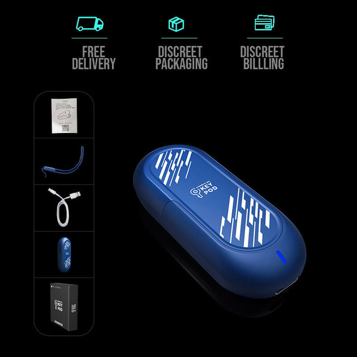 QIUI Bluetooth Key Holder Key Pod for Chastity Play Lockinks