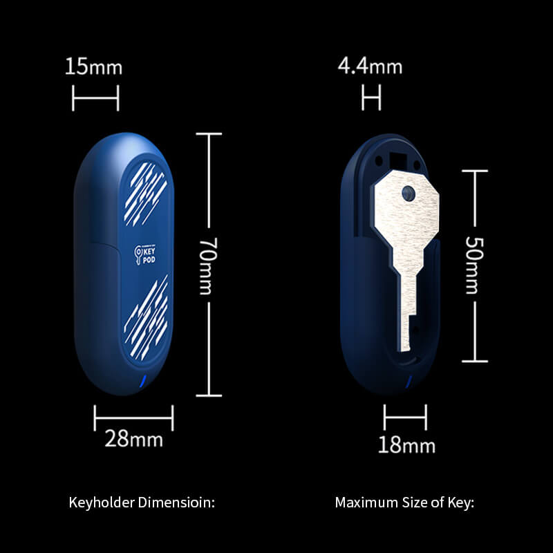 QIUI Bluetooth Key Holder Key Pod for Chastity Play Lockinks