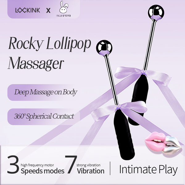 Rocky Lollipop Massager – Vibrador Punto G de Metal, 3 Velocidades, 7 Modos