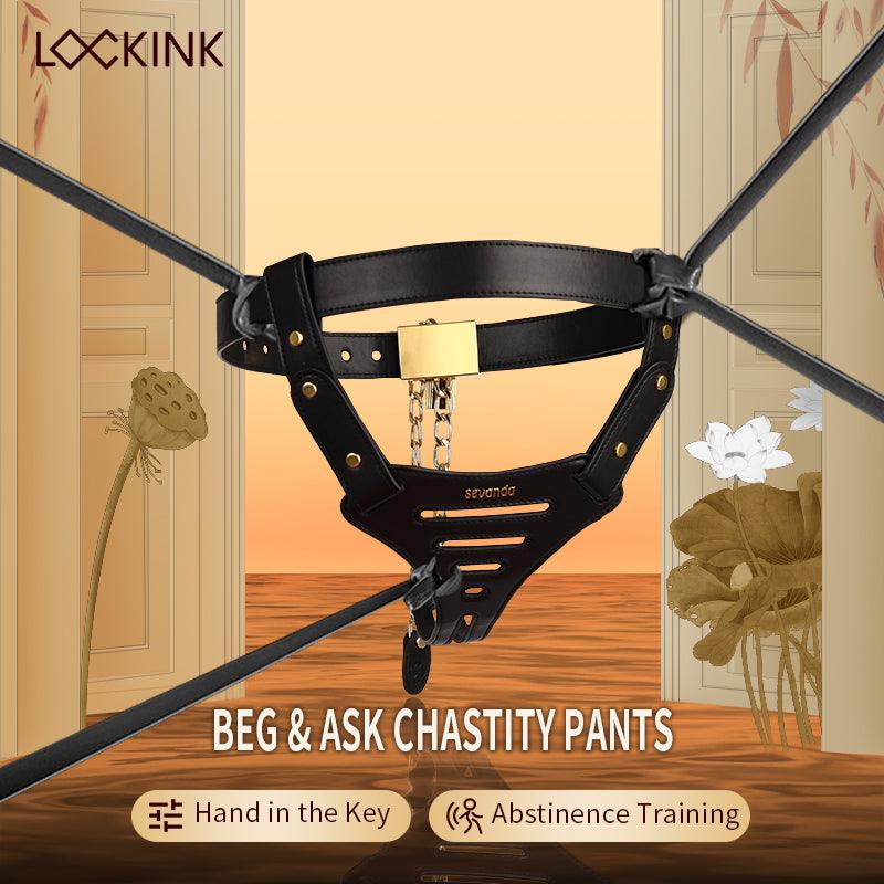 Sevanda Beg & Ask Leather Chastity Pant SM Bondage for Women Lockinks