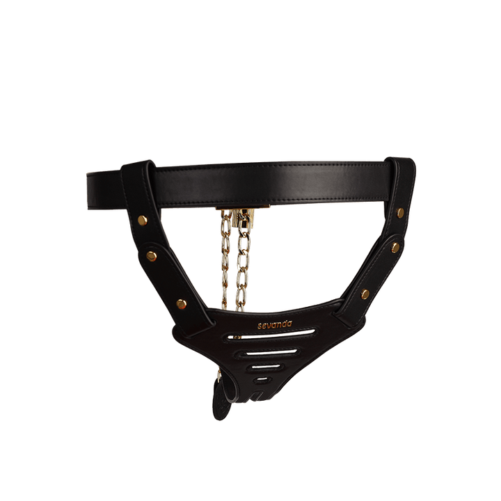 Sevanda Beg & Ask Leather Chastity Pant SM Bondage for Women Lockinks