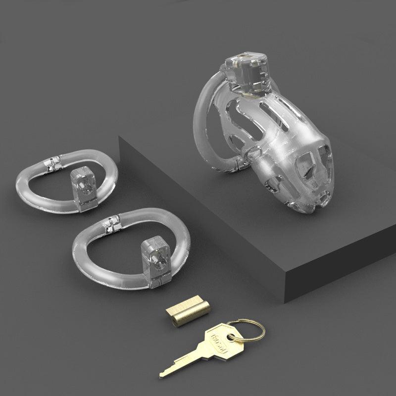 Male chastity device and cage with Bluetooth key holder