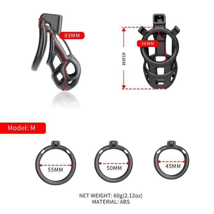 Sevanda Naja-Cobra Chastity Cage Lockinks