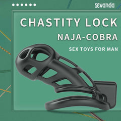 Sevanda Naja-Cobra Chastity Cage Lockinks