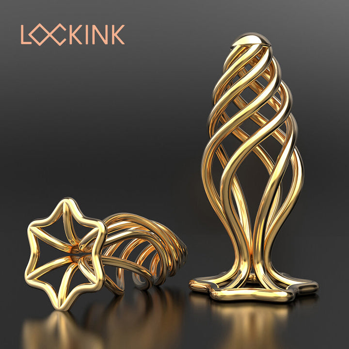 Sevanda Pinecone Hollow Spiral Anal Plug for Unisex Uses Lockinks