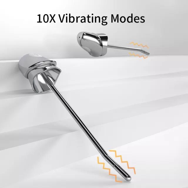 Sevanda Vibrating E-stim Metal Urethral Sounds Lockinks