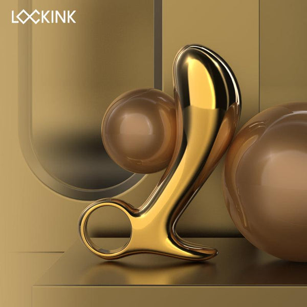 Sevanda Woodpecker Private Prostate Massager Gold Metal Anal Plug Lockinks