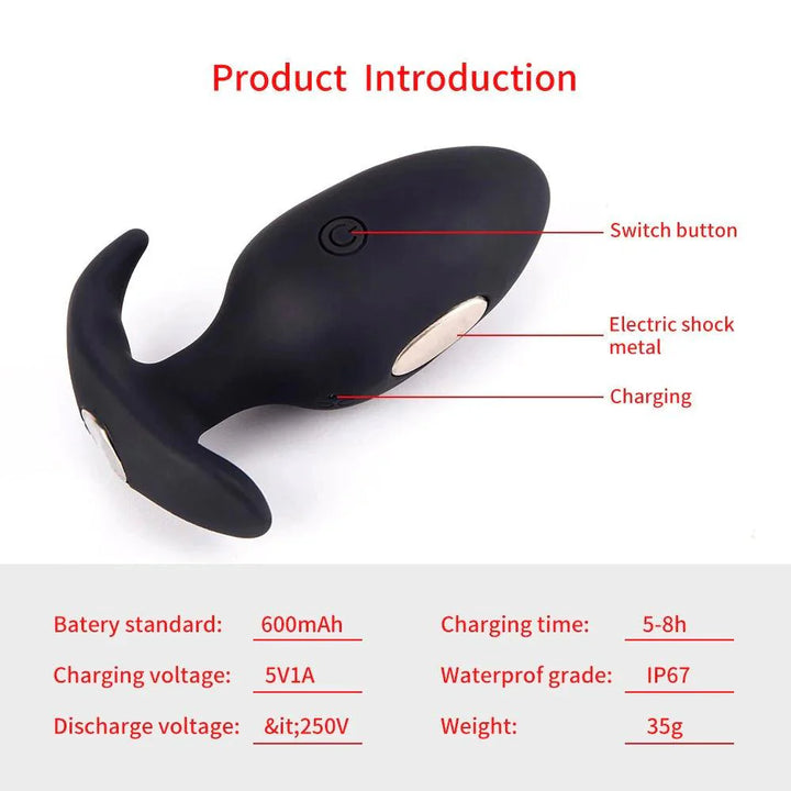 QIUI APP Controlled Thunderbolt Estim & Vibration Anal Plug LOCKINK QIUI APP Controlled Thunderbolt Estim & Vibration Anal Plug LOCKINK